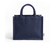 Mini sac en coton recyclé avec intérieur laminé 220 g/m² couleur bleu marine