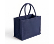 Grand sac en coton recyclé avec intérieur laminé 220 g/m² couleur bleu marine