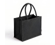 Grand sac en coton recyclé avec intérieur laminé 220 g/m² couleur noir