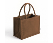 Grand sac en coton recyclé avec intérieur laminé 220 g/m² couleur marron