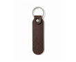 Porte-clés allongé en similicuir avec coffret de présentation couleur marron
