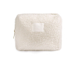 Trousse en polyester finition sherpa avec zip 360 g/m² couleur naturel