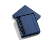 Set carnet A5 en PU et stylo aluminium à encre bleue couleur bleu marine