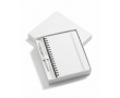 Set carnet A5 en PU et stylo aluminium à encre bleue couleur blanc