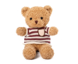 Ours en peluche avec pull en maille personnalisable couleur naturel