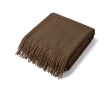 Châle doux en acrylique et viscose OEKO-TEX® 250 g/m² couleur marron