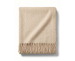Grande couverture en acrylique et viscose au toucher doux 250 g/m² couleur marron