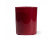 Bougie parfumée en céramique brillante, mèche bois 350 g couleur rouge