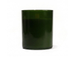 Bougie parfumée en céramique brillante, mèche bois 350 g couleur vert