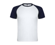 T-shirt de sport pour enfant bicolore 140 g/m² Roly Indianapolis couleur bleu marine