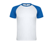 T-shirt de sport pour enfant bicolore 140 g/m² Roly Indianapolis couleur bleu roi