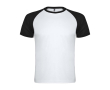 T-shirt de sport pour enfant bicolore 140 g/m² Roly Indianapolis couleur noir