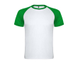 T-shirt de sport pour enfant bicolore 140 g/m² Roly Indianapolis couleur vert