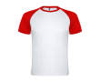 T-shirt de sport pour enfant bicolore 140 g/m² Roly Indianapolis couleur rouge