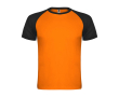 T-shirt de sport pour enfant bicolore 140 g/m² Roly Indianapolis couleur orange