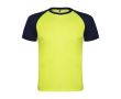T-shirt de sport pour enfant bicolore 140 g/m² Roly Indianapolis couleur jaune