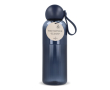 Gourde en plastique monochrome avec bouchon rond à anse 600 ml couleur bleu marine