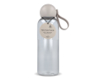 Gourde en plastique monochrome avec bouchon rond à anse 600 ml couleur gris clair