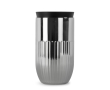 Gobelet isotherme en acier inoxydable avec couvercle à bouton 320 ml couleur argenté brillant