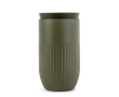 Gobelet isotherme en acier inoxydable avec couvercle à bouton 320 ml couleur vert olive
