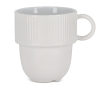 Tasse en porcelaine avec petite anse supérieure 270ml couleur blanc