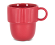Tasse en porcelaine avec petite anse supérieure 270ml couleur rouge