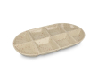 Plateau en céramique artisanale à motif moucheté Sagaform couleur beige