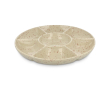 Assiette en céramique artisanale au motif moucheté Sagaform couleur beige