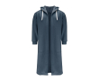 Peignoir en coton et polyester avec capuche ajustable taille S/M couleur bleu