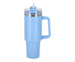 Grand gobelet thermique en acier inoxydable avec paille 1,2L couleur bleu ciel
