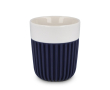 Tasse en porcelaine fabriquée en Europe avec housse isolante, 280 ml couleur bleu foncé