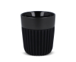 Tasse fabriquée en Europe avec housse en silicone noir, 280 ml couleur noir