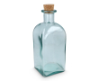 Bouteille carrée en verre avec bouchon anti-goutte 1 L couleur transparent