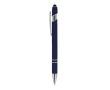 Stylo en aluminium recyclé avec clip robuste et encre bleue couleur bleu foncé