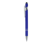 Stylo en aluminium recyclé avec clip robuste et encre bleue couleur bleu