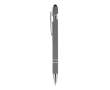 Stylo en aluminium recyclé avec clip robuste et encre bleue couleur gris