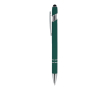 Stylo en aluminium recyclé avec clip robuste et encre noire couleur vert foncé