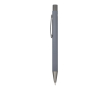 Stylo en aluminium recyclé à toucher doux et encre bleue couleur gris