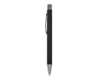 Stylo en aluminium au toucher doux, corps fin et encre noire couleur noir