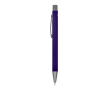 Stylo en aluminium au toucher doux, corps fin et encre noire couleur violet