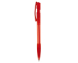Stylo en plastique fabriqué en Allemagne à encre bleue rechargeable couleur rouge transparent