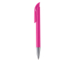 Stylo à bille en plastique mate fabriqué dans l’UE, encre bleue couleur rose