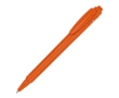 Stylo en plastique recyclé fabriqué en Italie, encre bleue couleur orange