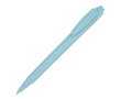 Stylo en plastique recyclé fabriqué en Italie, encre bleue couleur bleu pastel