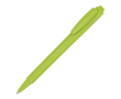 Stylo en plastique recyclé fabriqué en Italie, encre bleue couleur vert lime