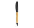 Stylo métallique avec corps en bambou avec étui couleur noir