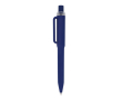 Stylo à bille en plastique recyclé, finition douce et encre bleue couleur bleu foncé