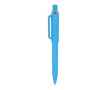 Stylo à bille en plastique recyclé, finition douce et encre bleue couleur bleu