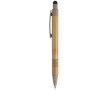 Stylo en bambou et paille de blé avec pointeur coloré couleur noir