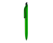 Stylo en plastique métallisé avec clip solide et recharge jumbo bleue couleur vert
